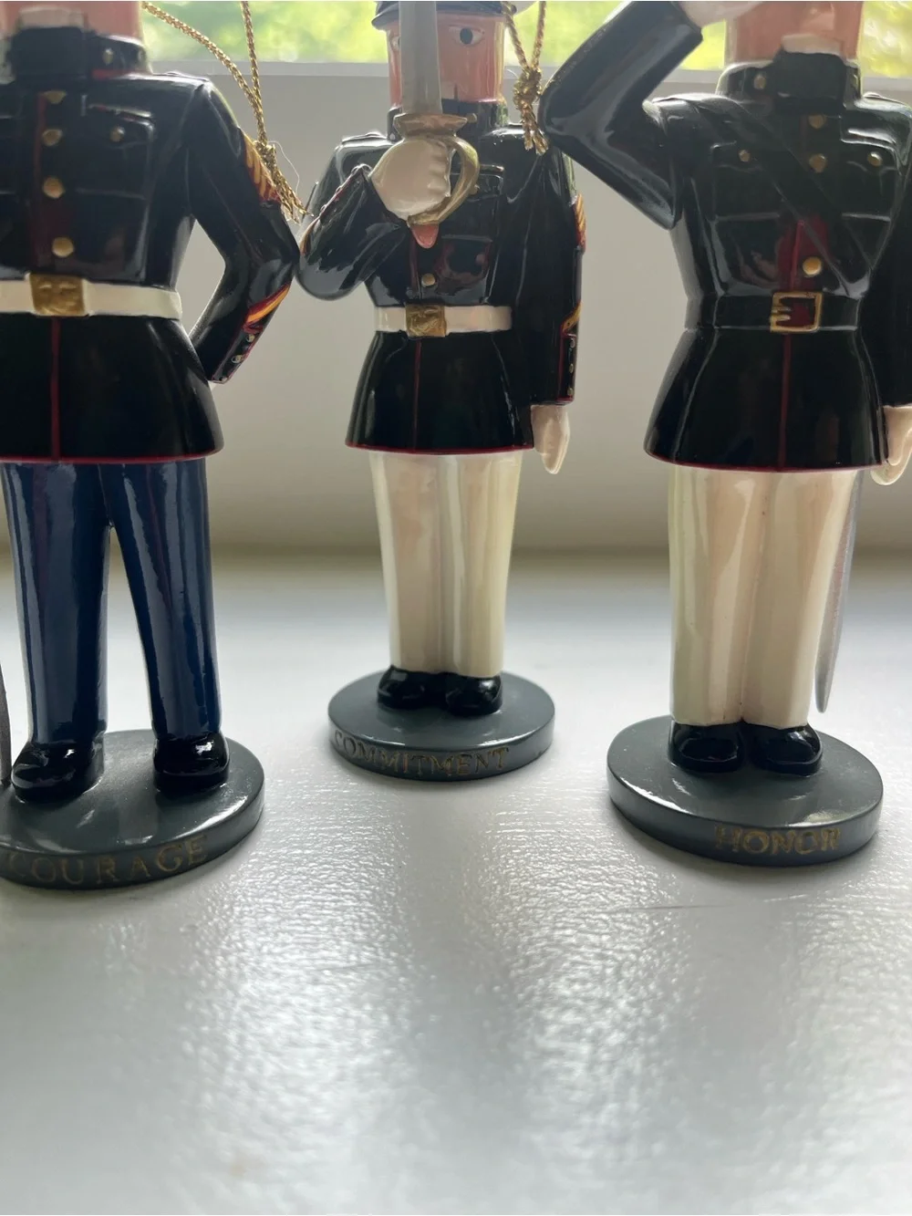 Bradford Exchange Ed. USMC Marine Nutcracker Ornament Honor Courage Commmitment